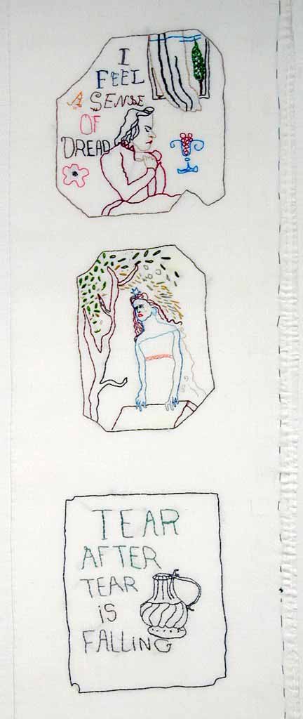 I Feel A Sense of Dread, from Goethe: An Embroidery in 4 Parts, Maira Kalman