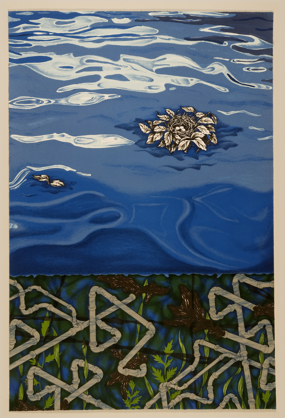 A print by Eileen Foti titled Life Raft