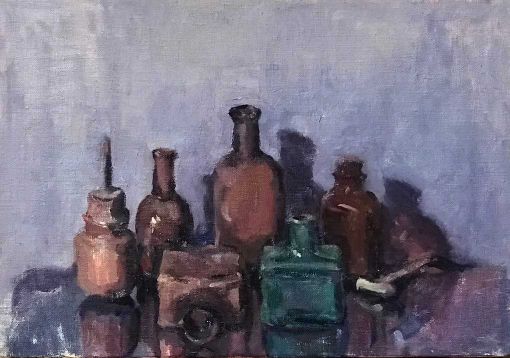 Still life of various vases
