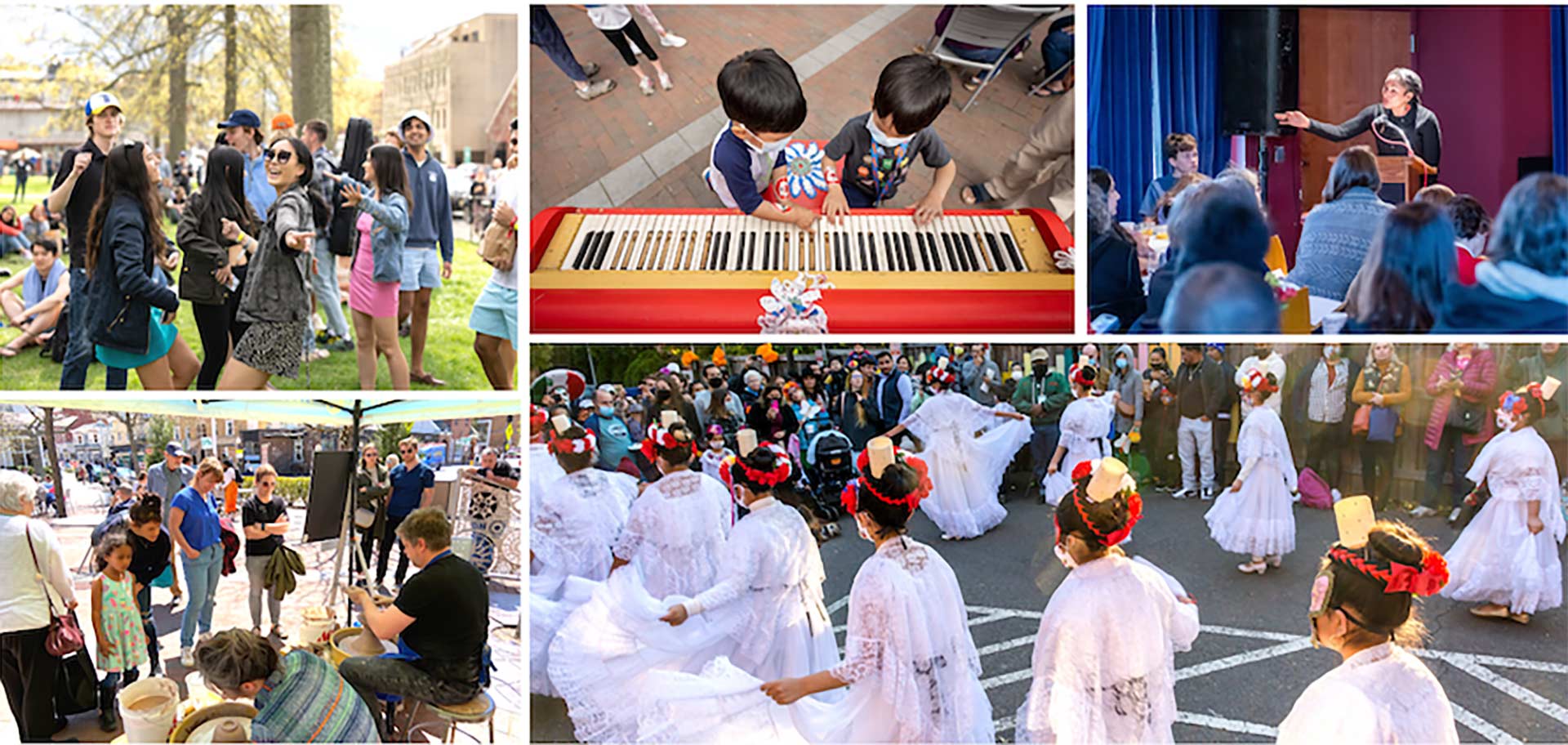 Collage of various community events