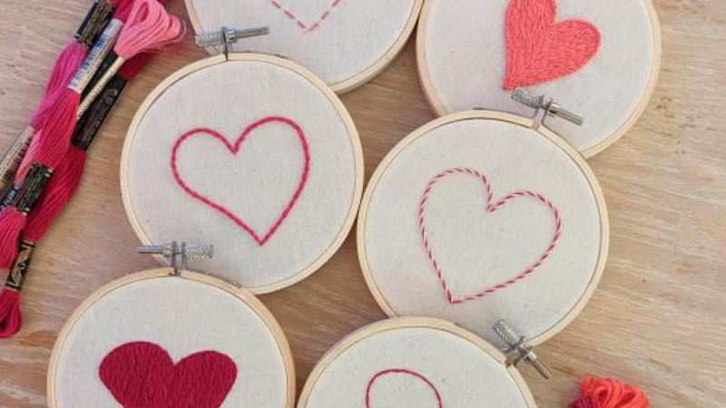 Princeton DIY Project: Embroidered Hearts