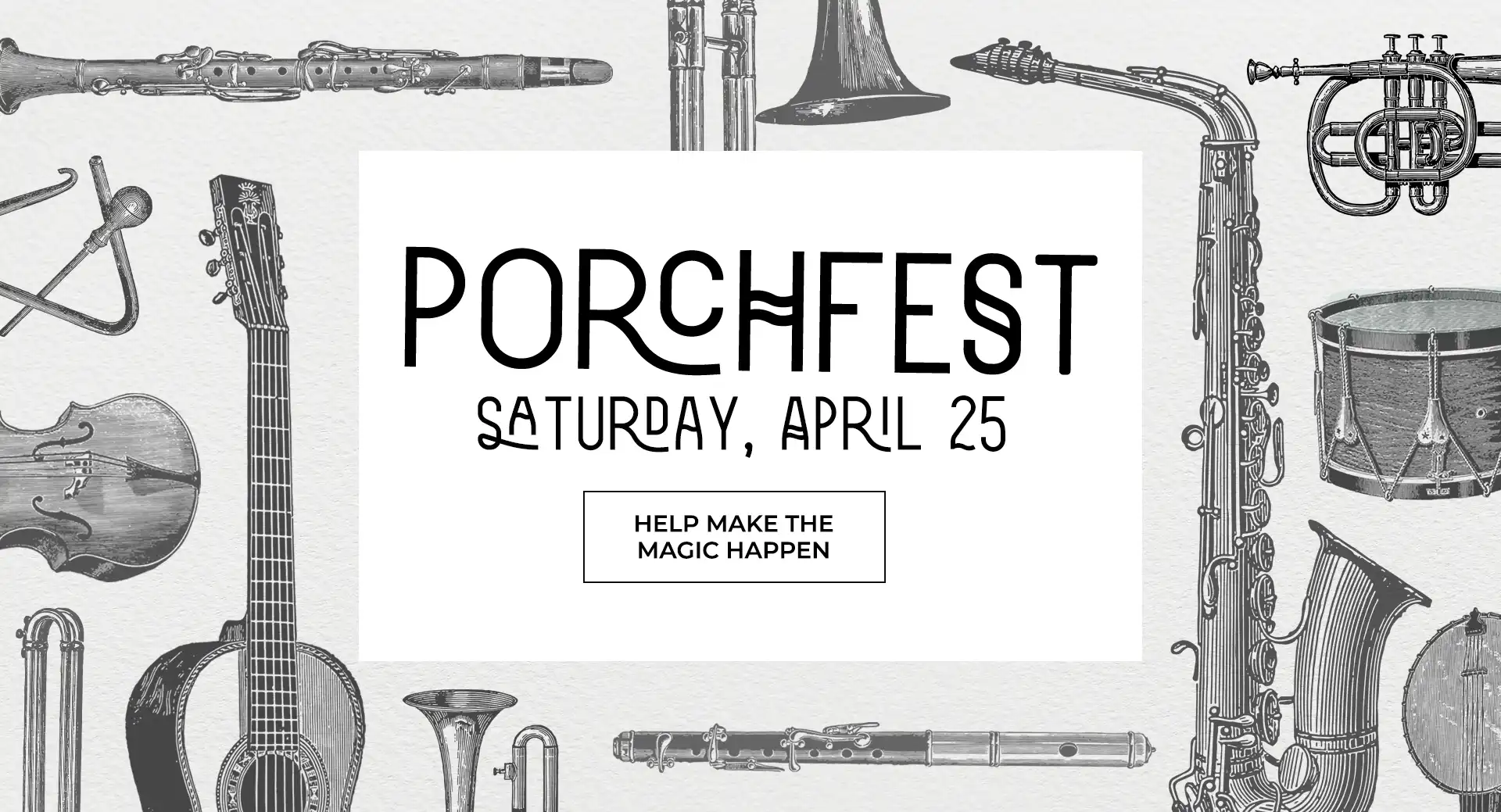 Porchfest 2026 is now accepting applications for performers and porch hosts. Being held Saturday, April 25. Click to apply.