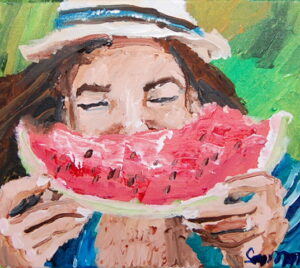 A Painting of Watermelon by Samantha Foglia